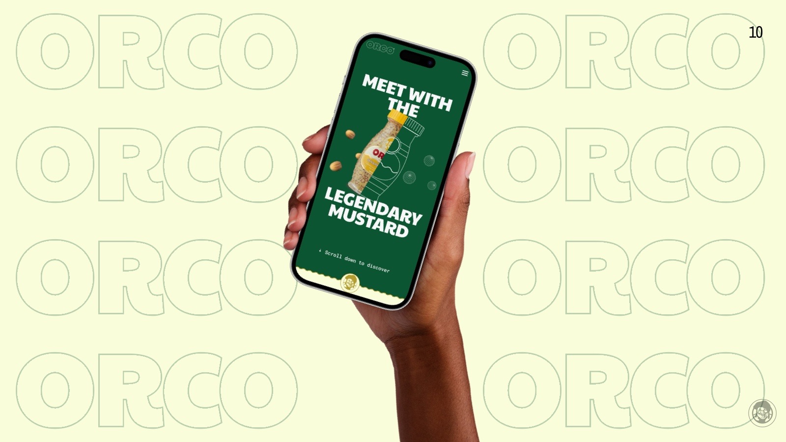 The same mobile design on a cream ORCO pattern.