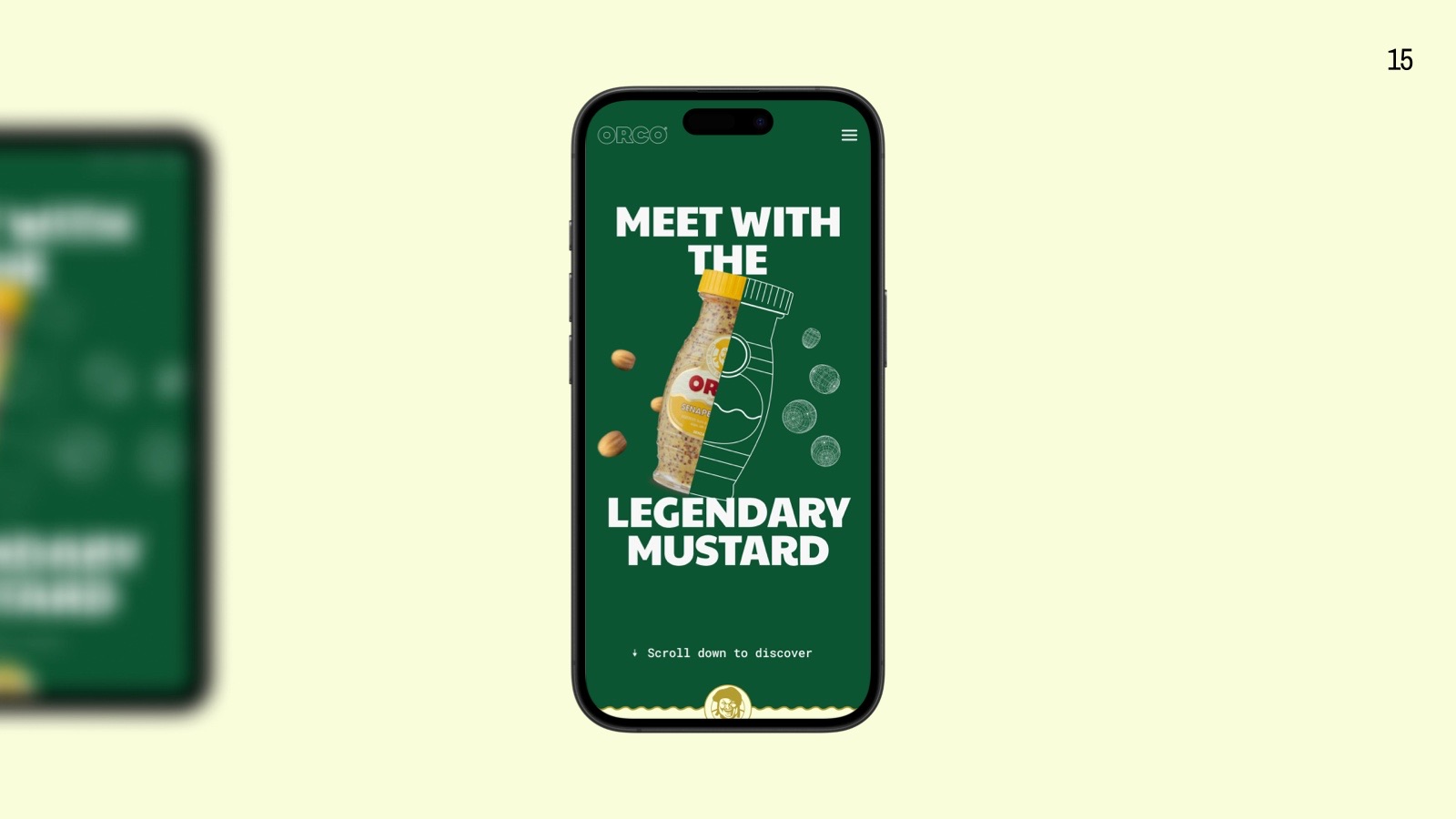 Mobile version of the home page.