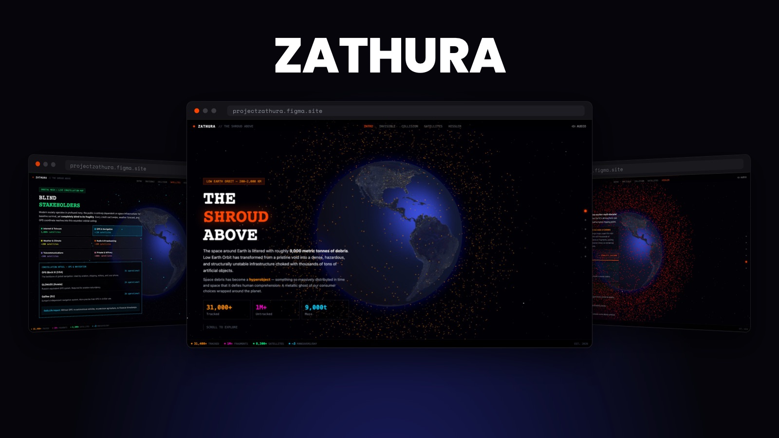 The Zathura website, projectzathura.figma.site.